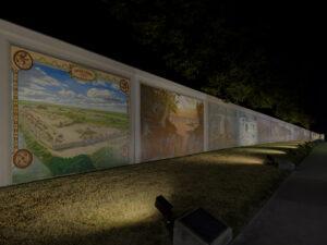 iPhone photo of Flood Wall Paducah Kentucky at night